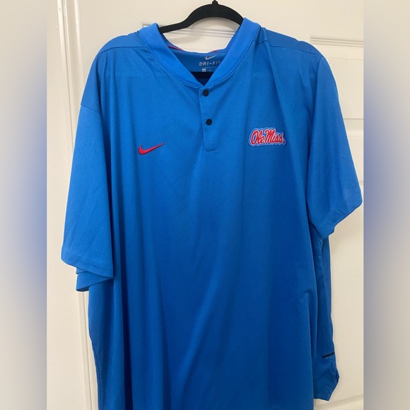 Nike Shirts Nike Dri Fit Powder Blue Ole Miss Mock Neck Poshmark